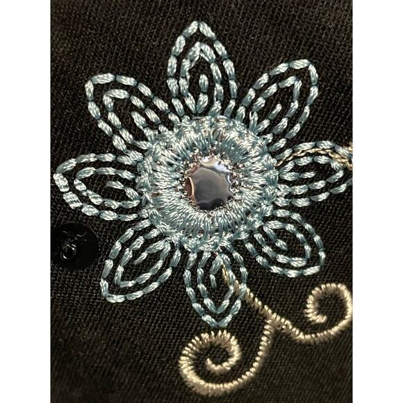 Conrad C 90s Black with Embroidered Waistband Pencil Maxi Skirt - Picture 7 of 11